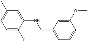 2-fluoro-N-[(3-methoxyphenyl)methyl]-5-methylaniline 结构式