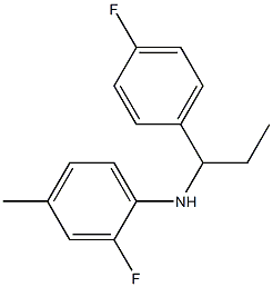 2-fluoro-N-[1-(4-fluorophenyl)propyl]-4-methylaniline Structure