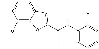 2-fluoro-N-[1-(7-methoxy-1-benzofuran-2-yl)ethyl]aniline,,结构式