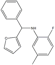 2-fluoro-N-[furan-2-yl(phenyl)methyl]-5-methylaniline