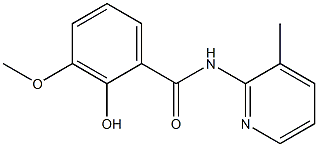 2-hydroxy-3-methoxy-N-(3-methylpyridin-2-yl)benzamide Struktur