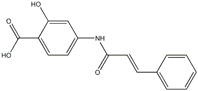 2-hydroxy-4-(3-phenylprop-2-enamido)benzoic acid Structure