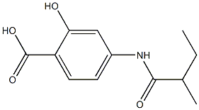 2-hydroxy-4-[(2-methylbutanoyl)amino]benzoic acid Structure