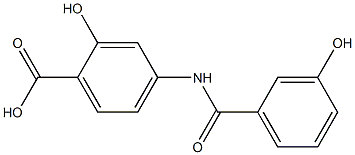 2-hydroxy-4-[(3-hydroxybenzoyl)amino]benzoic acid,,结构式