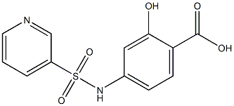 2-hydroxy-4-[(pyridin-3-ylsulfonyl)amino]benzoic acid 化学構造式