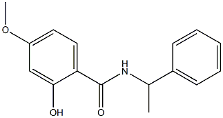 2-hydroxy-4-methoxy-N-(1-phenylethyl)benzamide Struktur