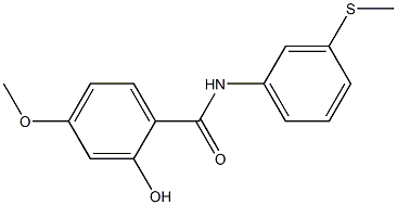 2-hydroxy-4-methoxy-N-[3-(methylsulfanyl)phenyl]benzamide Struktur