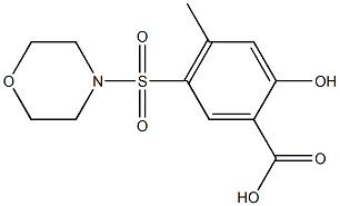 2-hydroxy-4-methyl-5-(morpholine-4-sulfonyl)benzoic acid 结构式