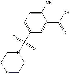 2-hydroxy-5-(thiomorpholine-4-sulfonyl)benzoic acid Structure