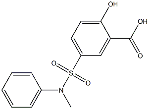 2-hydroxy-5-[methyl(phenyl)sulfamoyl]benzoic acid Struktur