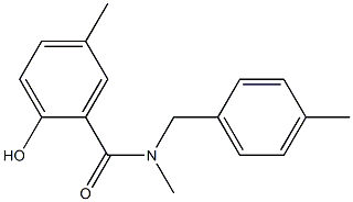 2-hydroxy-N,5-dimethyl-N-[(4-methylphenyl)methyl]benzamide Struktur