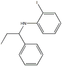 2-iodo-N-(1-phenylpropyl)aniline,,结构式