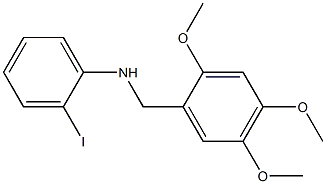 2-iodo-N-[(2,4,5-trimethoxyphenyl)methyl]aniline,,结构式