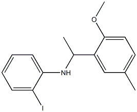 2-iodo-N-[1-(2-methoxy-5-methylphenyl)ethyl]aniline,,结构式
