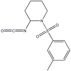 2-isocyanato-1-[(3-methylphenyl)sulfonyl]piperidine,,结构式