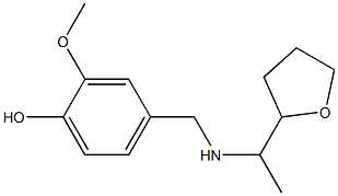 2-methoxy-4-({[1-(oxolan-2-yl)ethyl]amino}methyl)phenol 化学構造式
