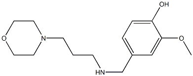 2-methoxy-4-({[3-(morpholin-4-yl)propyl]amino}methyl)phenol,,结构式