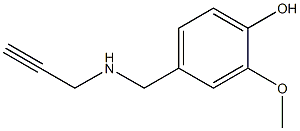 2-methoxy-4-[(prop-2-yn-1-ylamino)methyl]phenol 化学構造式