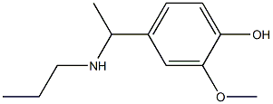 2-methoxy-4-[1-(propylamino)ethyl]phenol Struktur