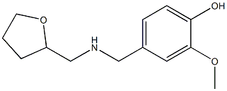2-methoxy-4-{[(oxolan-2-ylmethyl)amino]methyl}phenol Struktur