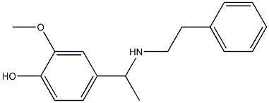 2-methoxy-4-{1-[(2-phenylethyl)amino]ethyl}phenol 结构式