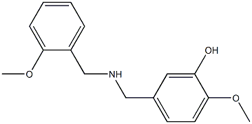 2-methoxy-5-({[(2-methoxyphenyl)methyl]amino}methyl)phenol 结构式