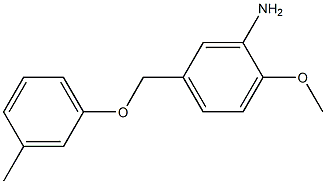 2-methoxy-5-(3-methylphenoxymethyl)aniline Structure