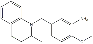 2-methoxy-5-[(2-methyl-1,2,3,4-tetrahydroquinolin-1-yl)methyl]aniline Struktur