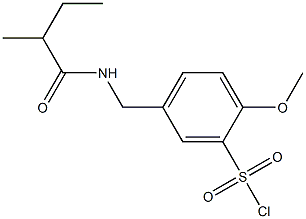 2-methoxy-5-[(2-methylbutanamido)methyl]benzene-1-sulfonyl chloride,,结构式