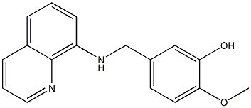 2-methoxy-5-[(quinolin-8-ylamino)methyl]phenol,,结构式