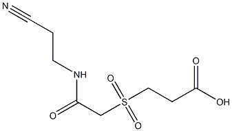 3-({2-[(2-cyanoethyl)amino]-2-oxoethyl}sulfonyl)propanoic acid 结构式