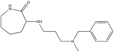 3-({3-[benzyl(methyl)amino]propyl}amino)azepan-2-one Struktur
