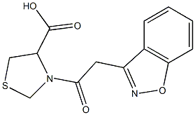 3-(1,2-benzisoxazol-3-ylacetyl)-1,3-thiazolidine-4-carboxylic acid 结构式