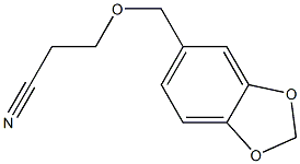 3-(1,3-benzodioxol-5-ylmethoxy)propanenitrile 化学構造式
