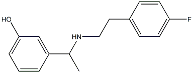 3-(1-{[2-(4-fluorophenyl)ethyl]amino}ethyl)phenol,,结构式