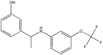 3-(1-{[3-(trifluoromethoxy)phenyl]amino}ethyl)phenol,,结构式