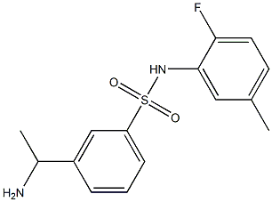 3-(1-aminoethyl)-N-(2-fluoro-5-methylphenyl)benzene-1-sulfonamide Structure