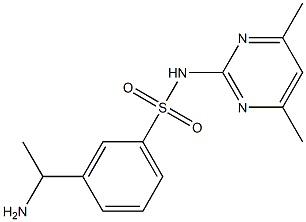 3-(1-aminoethyl)-N-(4,6-dimethylpyrimidin-2-yl)benzene-1-sulfonamide Structure