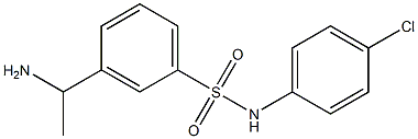 3-(1-aminoethyl)-N-(4-chlorophenyl)benzene-1-sulfonamide 结构式