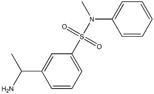 3-(1-aminoethyl)-N-methyl-N-phenylbenzene-1-sulfonamide 化学構造式