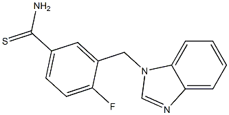 3-(1H-benzimidazol-1-ylmethyl)-4-fluorobenzenecarbothioamide Struktur