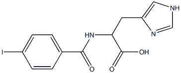 3-(1H-imidazol-4-yl)-2-[(4-iodophenyl)formamido]propanoic acid,,结构式