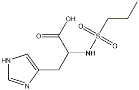 3-(1H-imidazol-4-yl)-2-[(propylsulfonyl)amino]propanoic acid 化学構造式