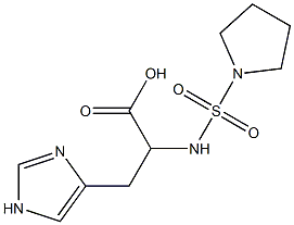 3-(1H-imidazol-4-yl)-2-[(pyrrolidine-1-sulfonyl)amino]propanoic acid,,结构式