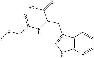 3-(1H-indol-3-yl)-2-[(methoxyacetyl)amino]propanoic acid Struktur