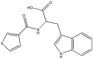 3-(1H-indol-3-yl)-2-[(thien-3-ylcarbonyl)amino]propanoic acid Struktur
