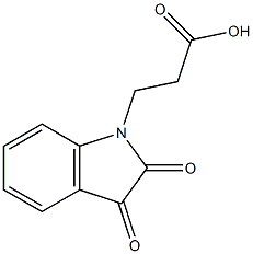 3-(2,3-dioxo-2,3-dihydro-1H-indol-1-yl)propanoic acid 化学構造式