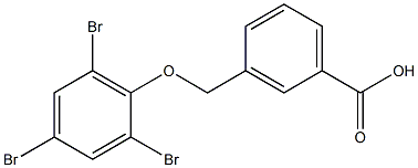 3-(2,4,6-tribromophenoxymethyl)benzoic acid 化学構造式