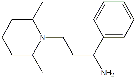 3-(2,6-dimethylpiperidin-1-yl)-1-phenylpropan-1-amine 化学構造式