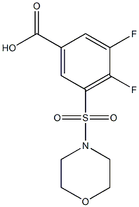 3,4-difluoro-5-(morpholin-4-ylsulfonyl)benzoic acid 结构式